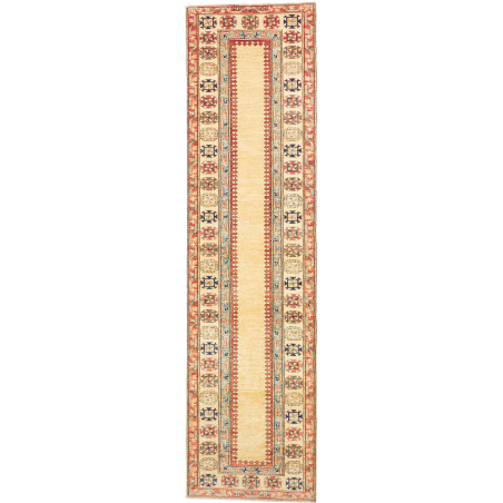 Rug Kazak Fine Pakistan 83x322 Cream Terracotta