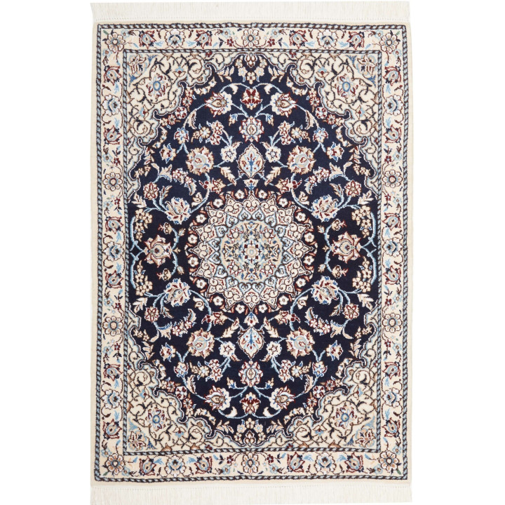 Tappeto Originale Nain 9la Persia 81x119 Blu Sc
