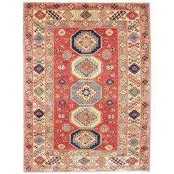 Rug Kazak Fine Pakistan 136x189 Terracotta Red
