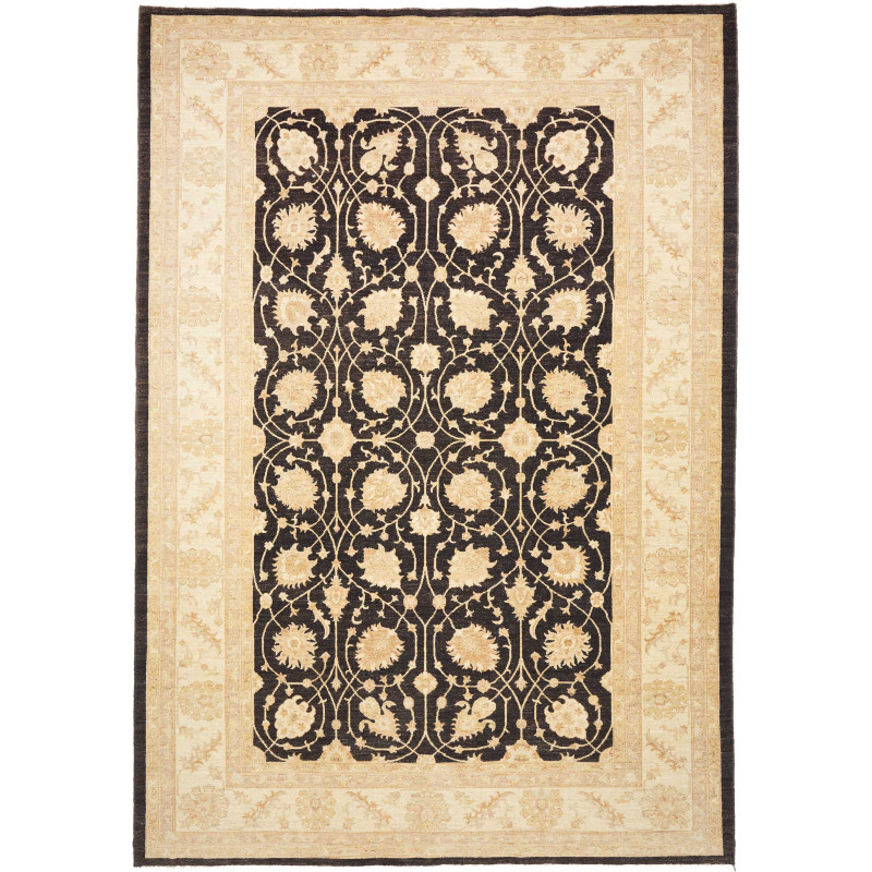 Rug Ziegler Fine Pakistan 250x363 Dark Brown Lig