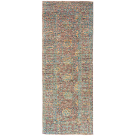 Rug Ziegler Fine Pakistan 76x205 Rust-brown Teal