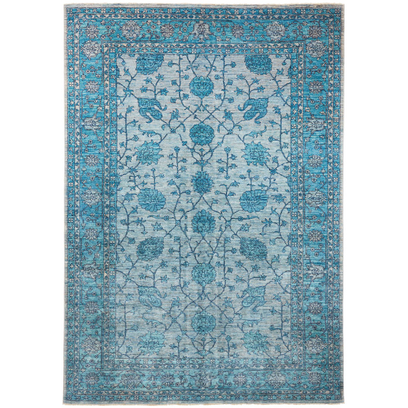 Rug Ziegler Fine Pakistan 210x304 Teal Blue Sky
