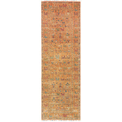 Rug Rubin Pakistan 80x249 Terracotta Orange Blu