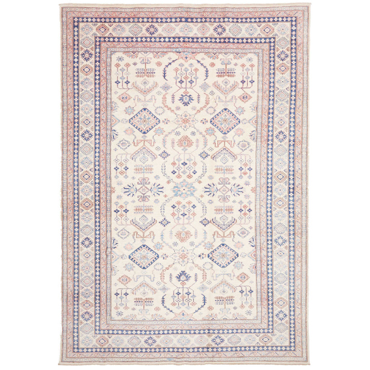 Hand Made Rug Kazak Fine Pakistan 204x295 Ivory