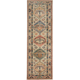 Hand Made Rug Kazak Fine Pakistan 84x255 Beige