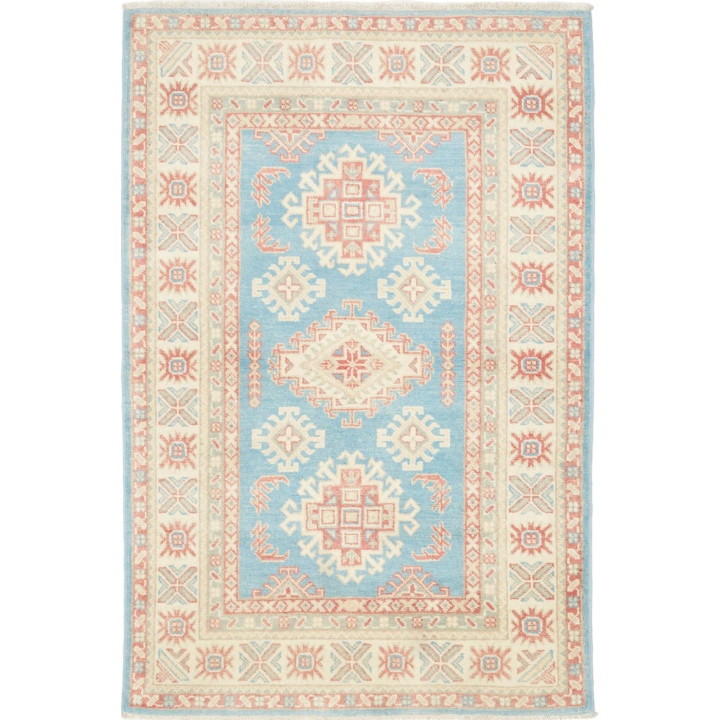 Hand Made Rug Kazak Afghanistan 99x149 Light Bl