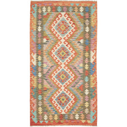 Hand Made Rug Kilim Afghanistan 106x195 Rust Re