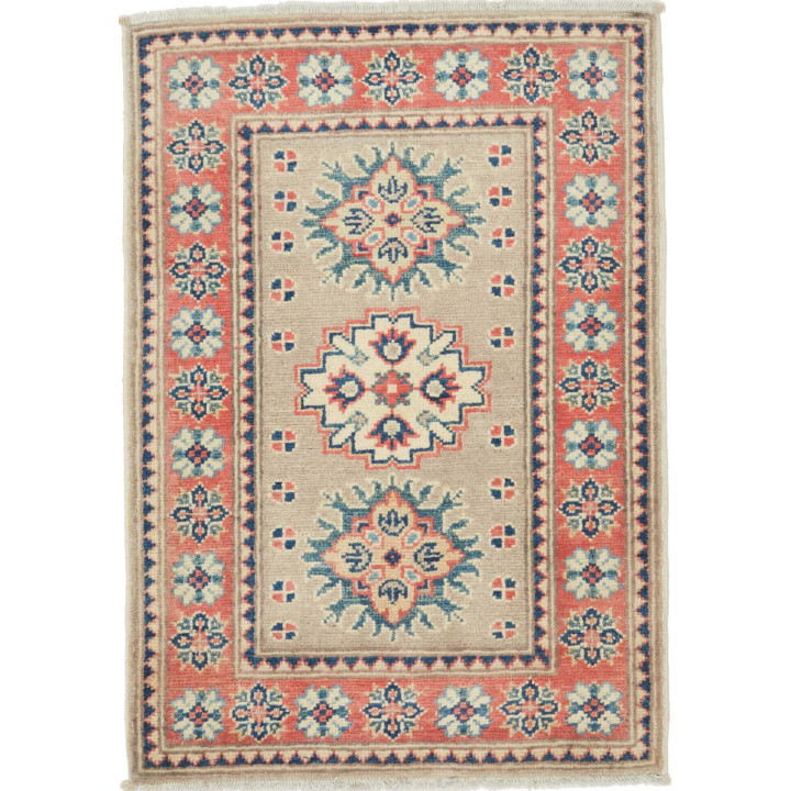 Hand Made Rug Kazak Afghanistan 64x90 Beige Bri