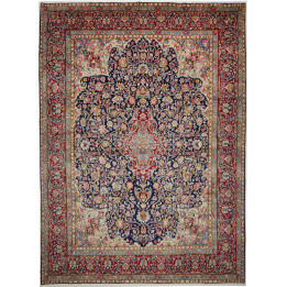 Hand Made Rug Kerman Persia 298x400 Dark Blue R
