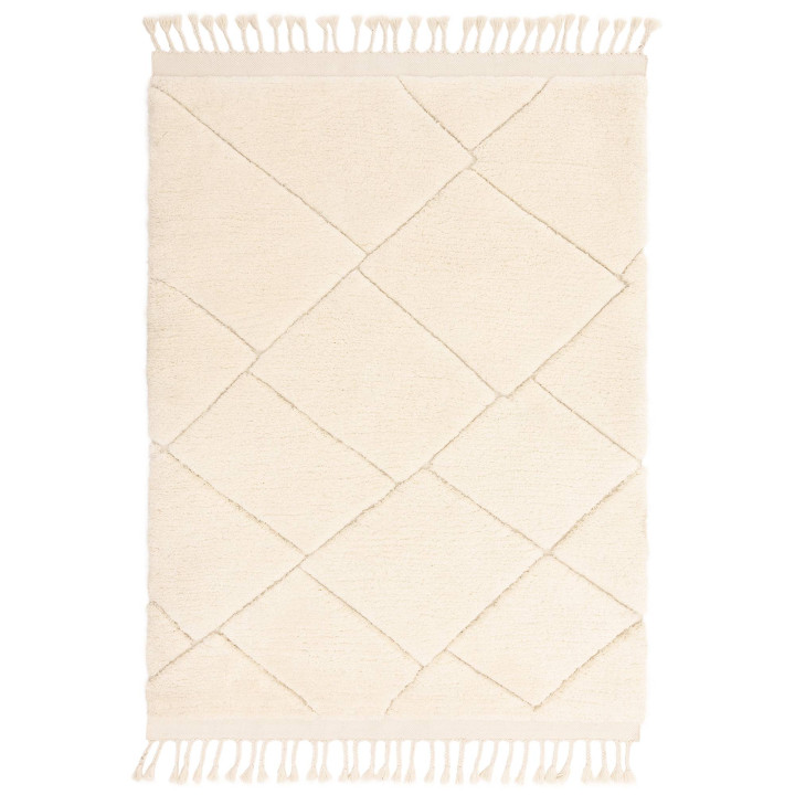 Rug Fes geometric cream white 200x290 cm