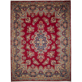 Hand Made Rug Kerman Persia 306x407 Red Blue
