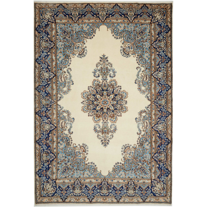 Hand Made Rug Kerman Persia 225x328 Ivory Blue