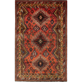 Hand Made Rug Shiraz Persia 160x250 Brick Red B