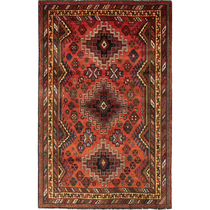 Tappeto Originale Shiraz Persia 160x250 Rosso M