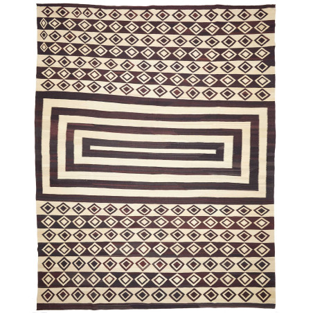 Rug Kilim Vintage Persia 333x430 Dark Brown Cre