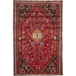 Hand Made Rug Shiraz Persia 185x280 Red Black