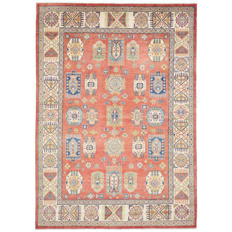 Rug Kazak Afghanistan 209x293 Terracotta Blue