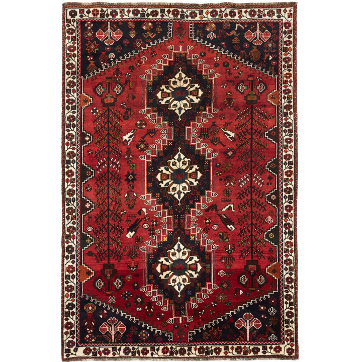 Hand Made Rug Shiraz Persia 173x259 Brick Red D