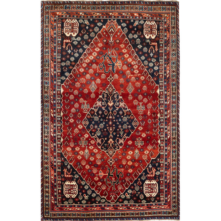 Tappeto Originale Shiraz Persia 170x272 Rosso M