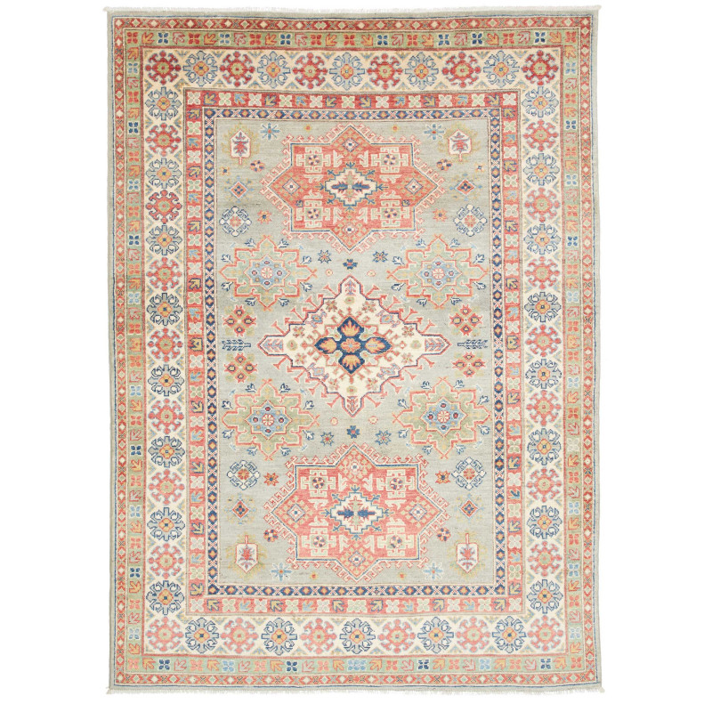 Rug Kazak Afghanistan 147x200 Sage Green Coral