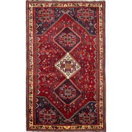 Hand Made Rug Shiraz Persia 175x287 Red Dark Bl