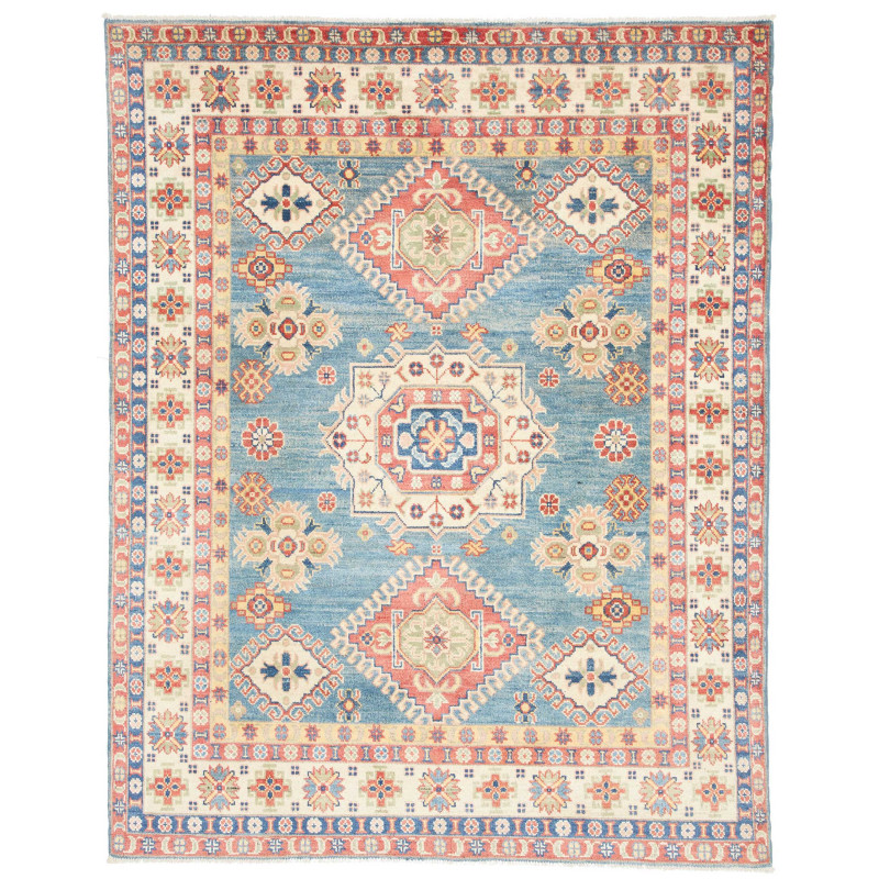 Rug Kazak Afghanistan 150x196 Sky Blue Cream