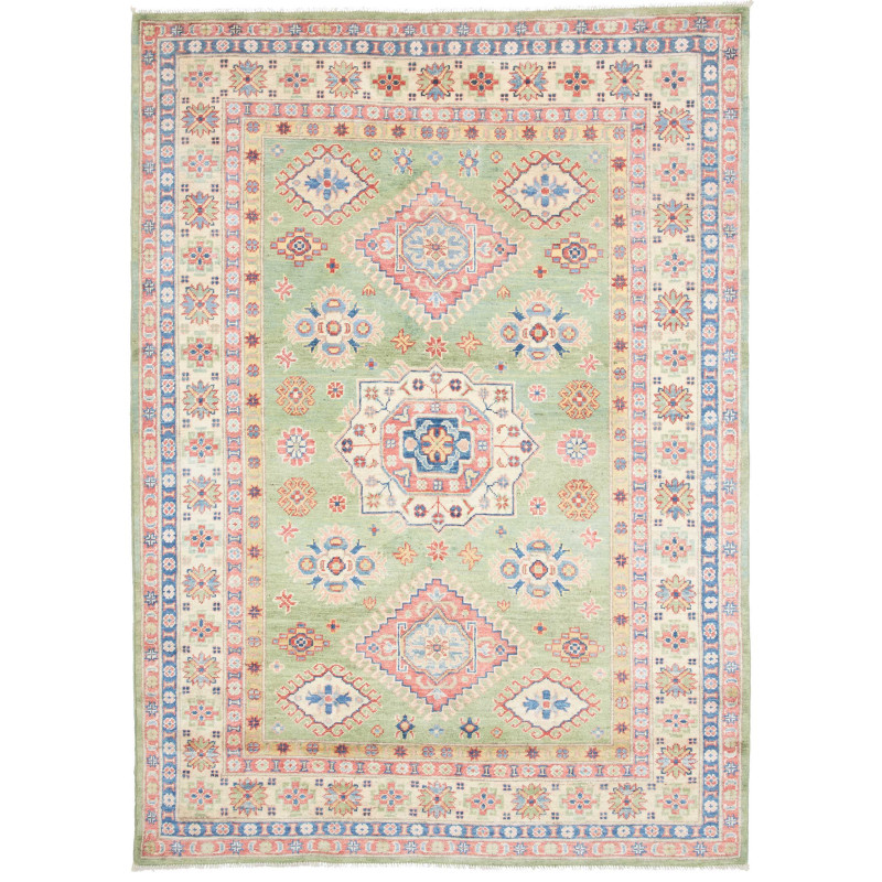 Rug Kazak Afghanistan 151x211 Sage Green Coral