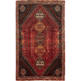 Hand Made Rug Shiraz Persia 167x273 Dark Red Bl