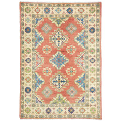 Rug Kazak Co 105x147 Terracotta Red Blue