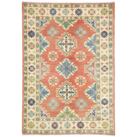 Rug Kazak Co 105x147 Terracotta Red Blue