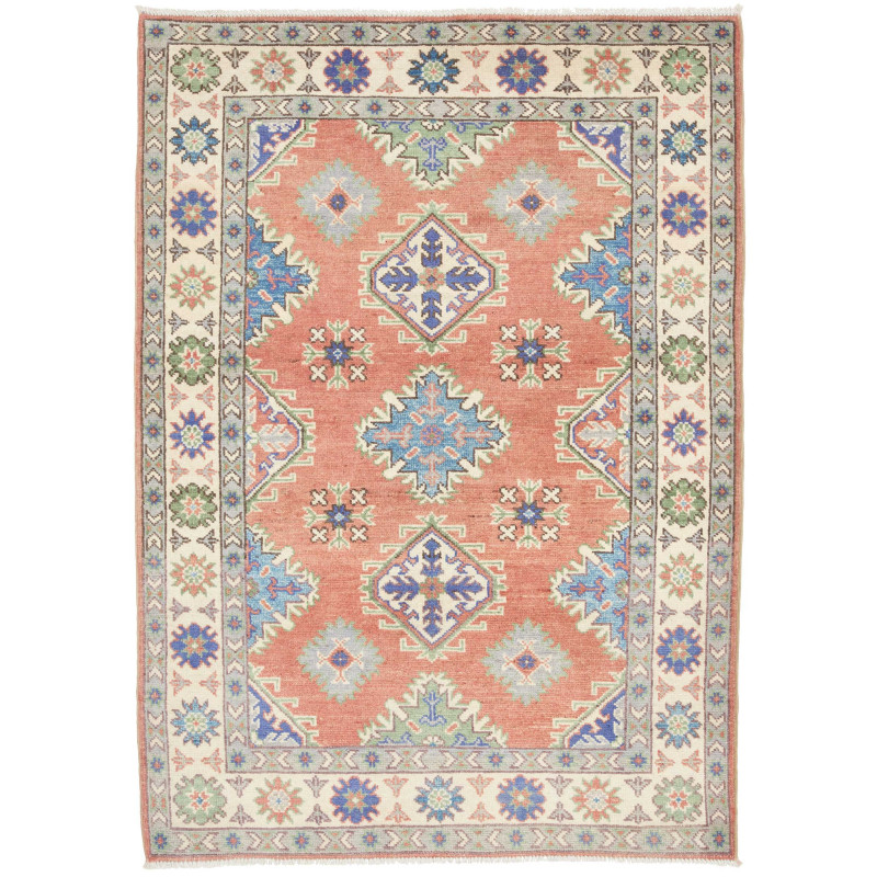 Rug Kazak Co 104x146 Terracotta Blue