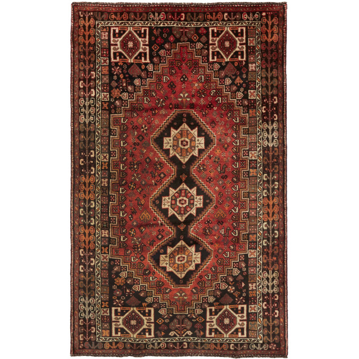 Tappeto Originale Shiraz Persia 165x268 Rosso M