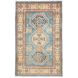 Rug Kazak Co 79x127 Cerulean Blue Cream