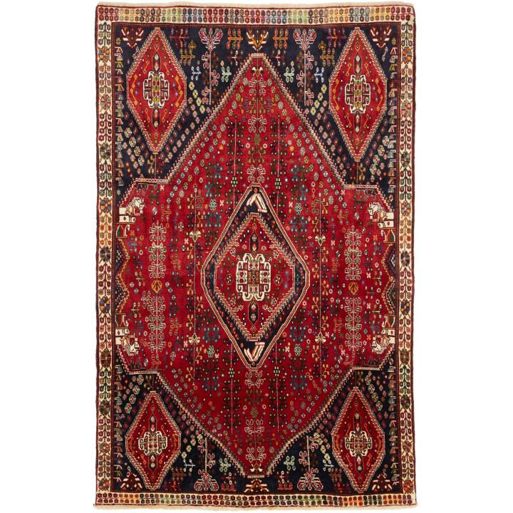 Hand Made Rug Shiraz Fine Persia 163x260 Red Da