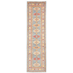 Rug Kazak Co 81x302 Blue Terracotta