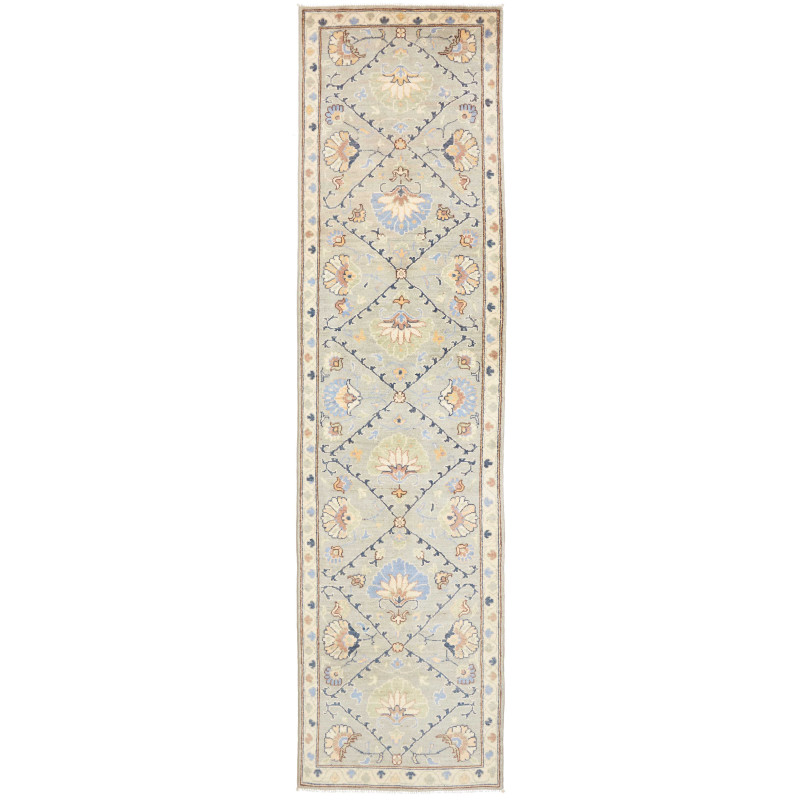 Rug Kazak Co 77x302 Seafoam Green Pastel Blue