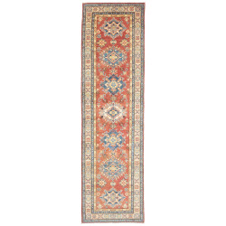 Rug Kazak Co 80x297 Brick Red Blue