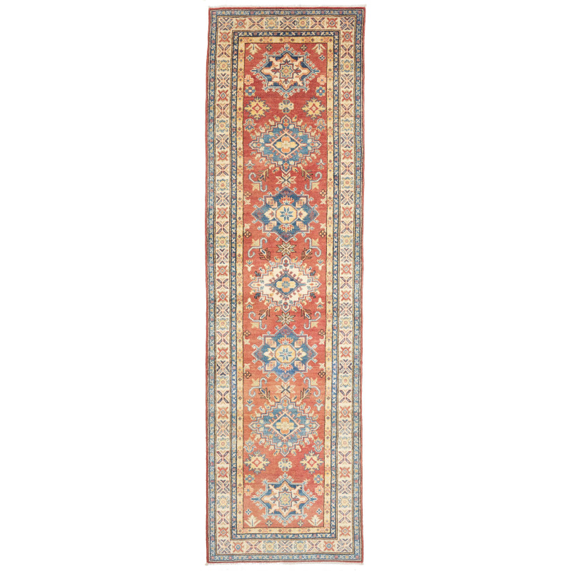 Rug Kazak Co 80x297 Brick Red Blue