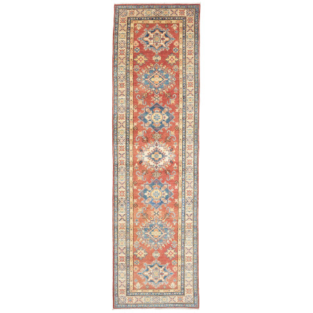 Rug Kazak Co 80x297 Brick Red Blue