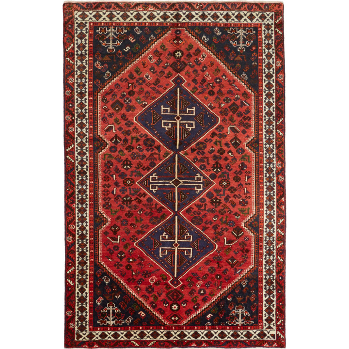 Tappeto Originale Shiraz Persia 160x258 Rosso M