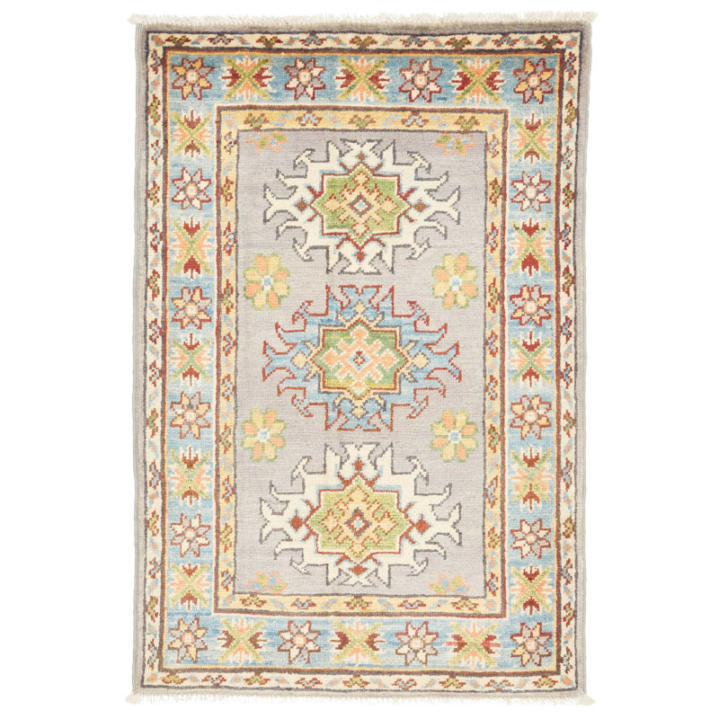Rug Kazak Co 62x92 Grey-blue Pastel (light Blue