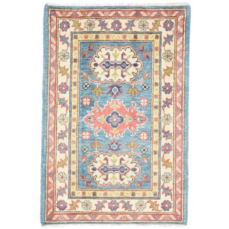 Rug Kazak Co 61x91 Cerulean Blue Cream