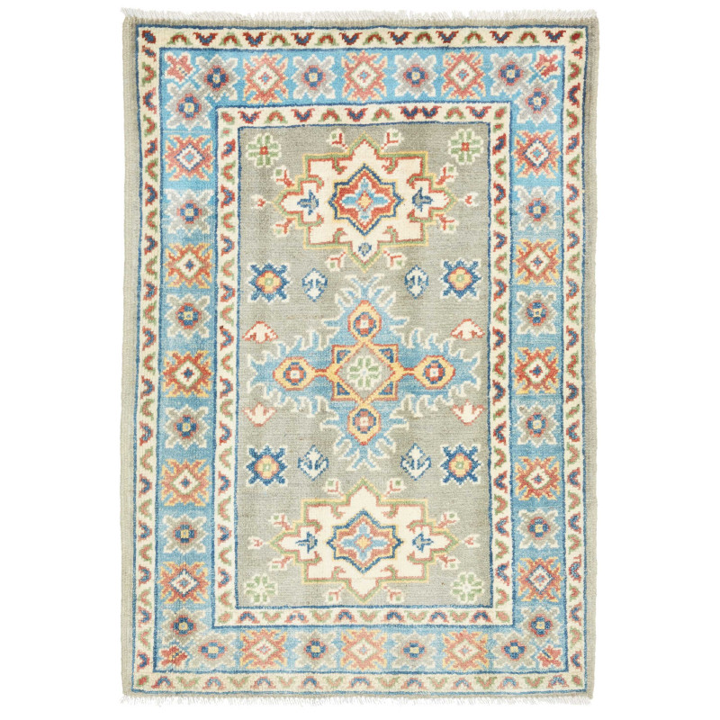 Rug Kazak Co 62x92 Muted Sage Sky Blue