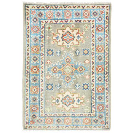 Rug Kazak Co 62x92 Muted Sage Sky Blue