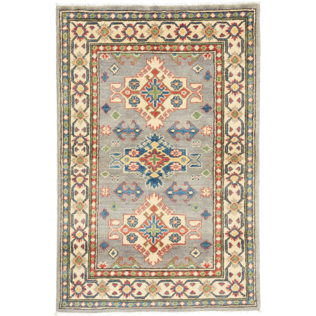 Rug Kazak Co 81x127 Grey-blue With Multicolour