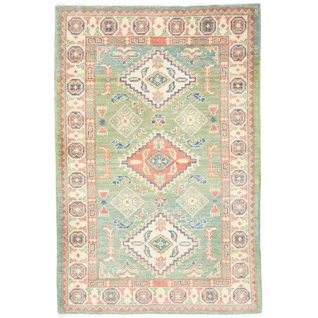 Rug Kazak Co 82x125 Sage Green Terracotta Red