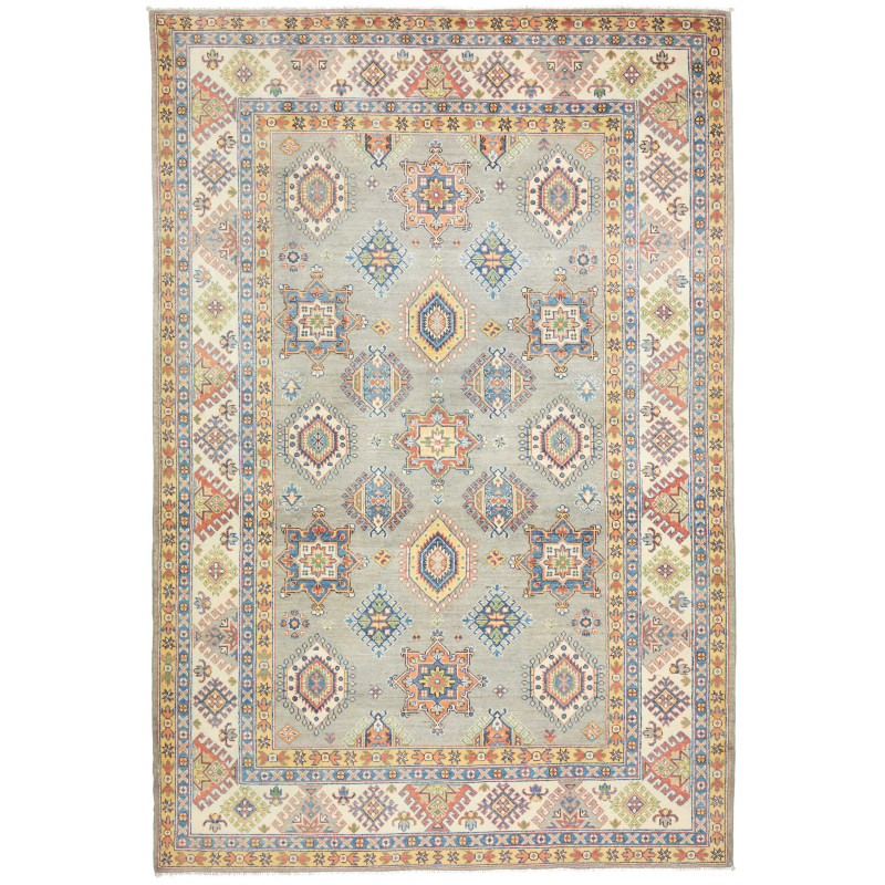 Rug Kazak Co 197x296 Grey-green Multicolor