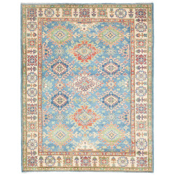Rug Kazak Co 154x200 Blue Terracotta And Cream