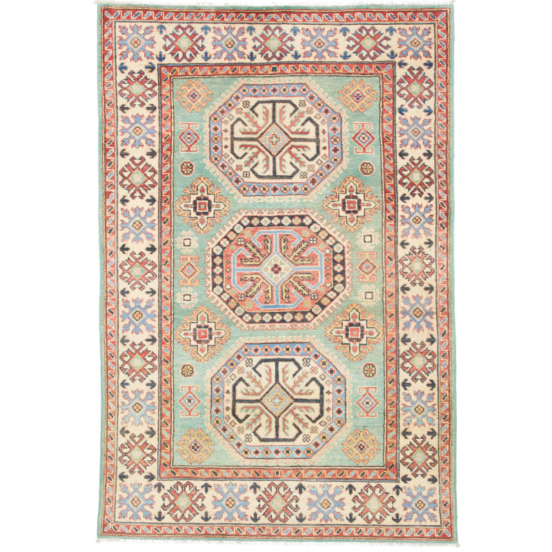 Rug Kazak Co 116x175 Aqua Green Terracotta