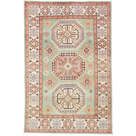 Rug Kazak Co 116x175 Aqua Green Terracotta